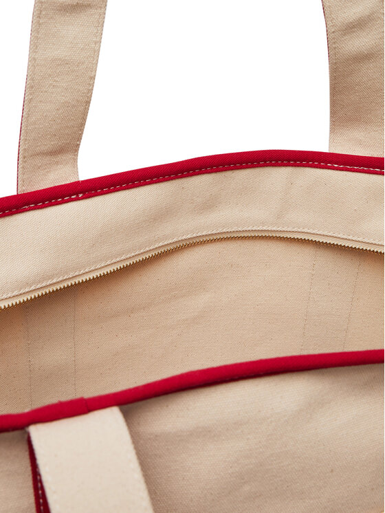 Tommy Hilfiger Tommy Hilfiger Käekott Th Summer Canvas Tote AW0AW17421 Beež