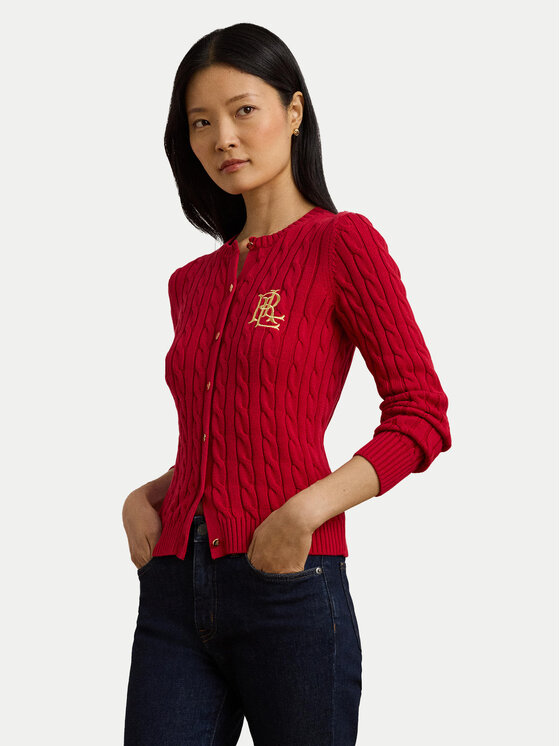 LAUREN RALPH LAUREN Kardigán 200932225008 Červená Regular Fit