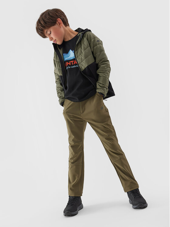 4F 4F Pohodna jakna 4FJAW23TTJAM282 Khaki Regular Fit