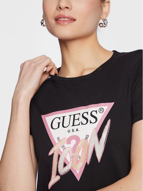 T-shirt Icon W3RI12 I3Z14 Nero Regular Fit