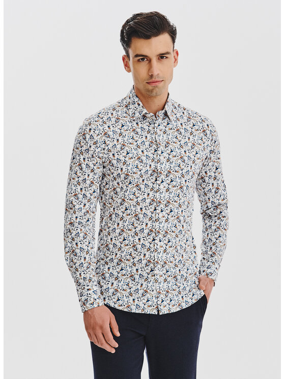 Pako Lorente Pako Lorente Koszula P25WN-1X-036 Biały Slim Fit