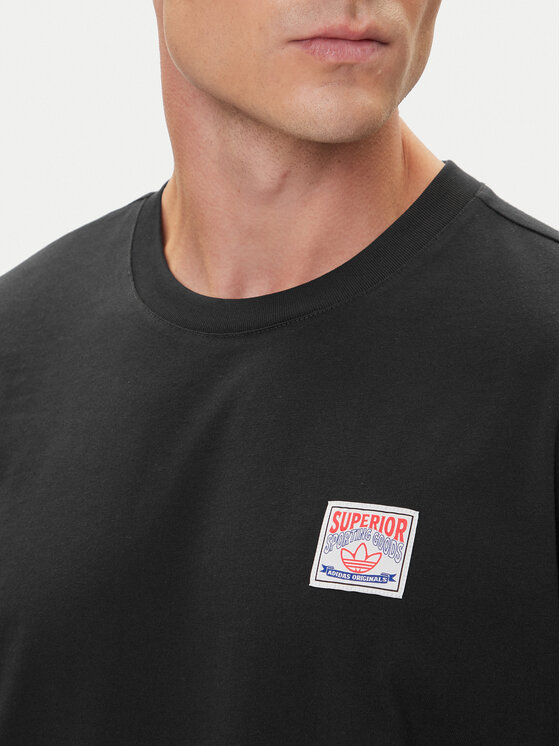 adidas adidas Marškinėliai Wabash JW0161 Juoda Loose Fit