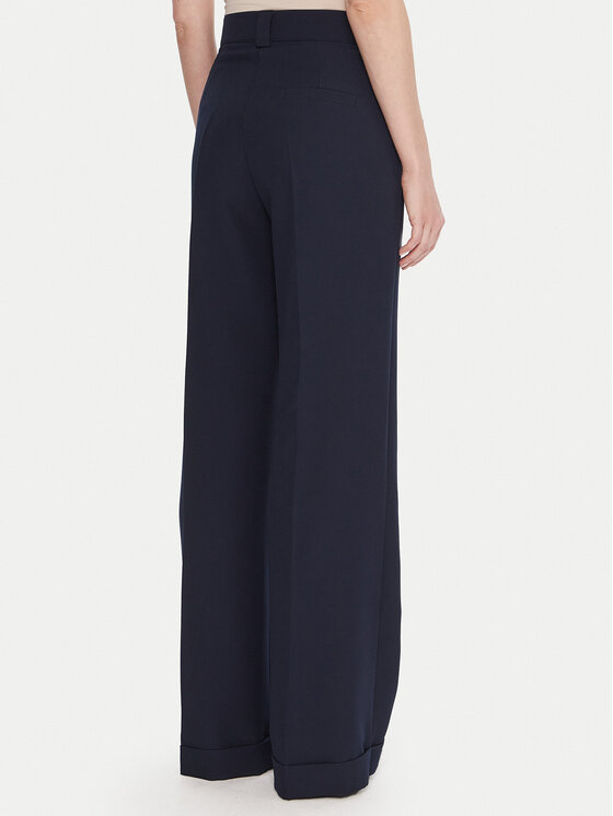 Maryley Maryley Kalhoty z materiálu 25IB563/43BL Tmavomodrá Regular Fit