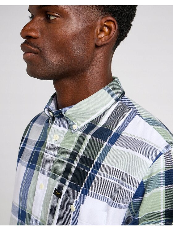 Lee Lee Koszula Riveted Shirt Niebieski Relaxed Fit