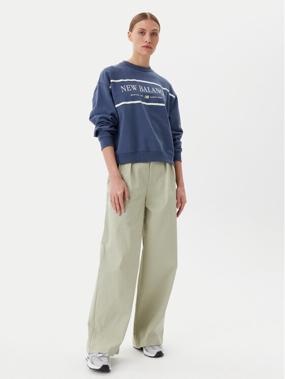 New Balance New Balance Majica dugih rukava Athletics Nautical Lobster WT51923 Plava Oversize