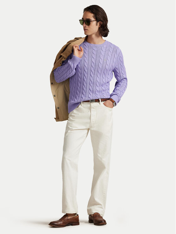 Polo Ralph Lauren Polo Ralph Lauren Sweter 710775885531 Fioletowy jasny Regular Fit