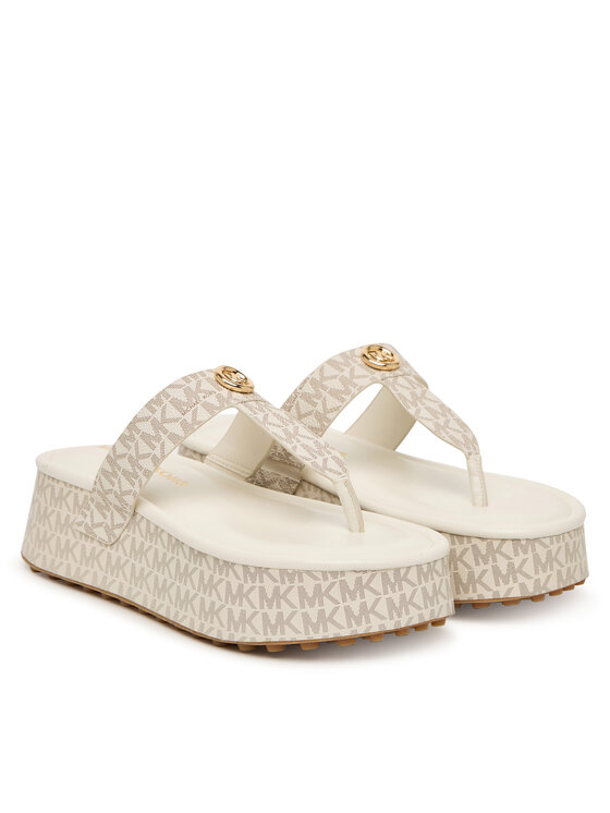 MICHAEL Michael Kors MICHAEL Michael Kors Flip flop Koya Flip Flap 40R6KOFA2B Écru
