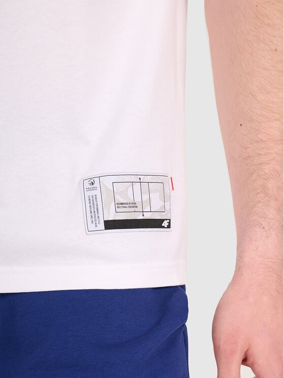 4F 4F T-shirt 4FRAW25TTSHM3235-10S Bianco Regular Fit