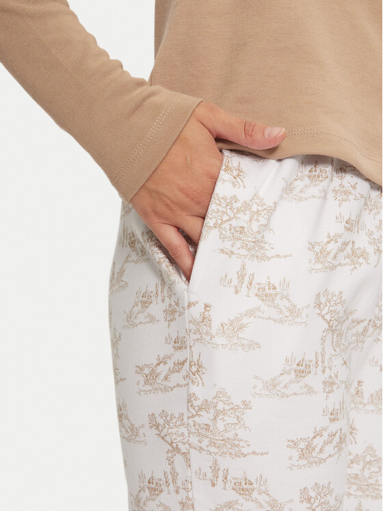 Selmark Selmark Pijama P9373 Bej Regular Fit