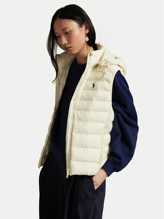 Polo Ralph Lauren Vestă 211958935002 Crem Regular Fit