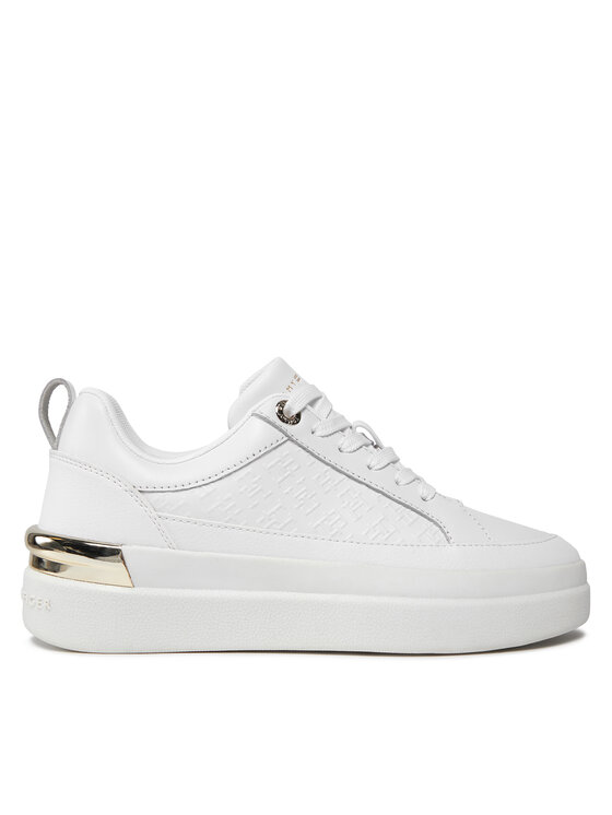 Tommy Hilfiger Tommy Hilfiger Sneakers Lux Court Sneaker Monogram FW0FW07808 Bianco