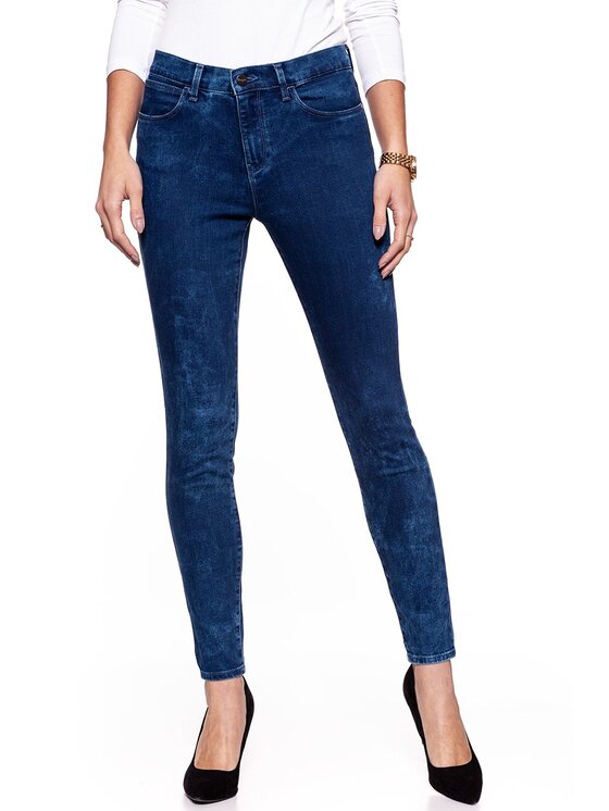 Wrangler Wrangler Jeansy HIGH RISE SKINNY Niebieski Skinny Fit