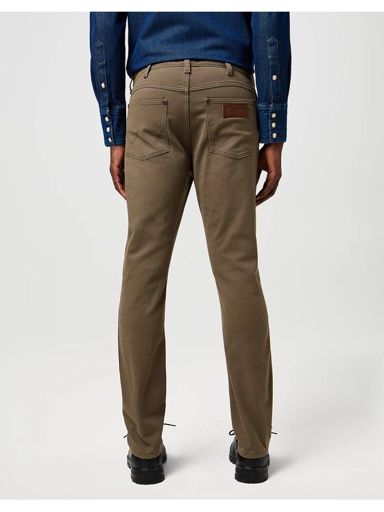 Wrangler Wrangler Spodnie materiałowe LARSTON Brązowy Slim Fit
