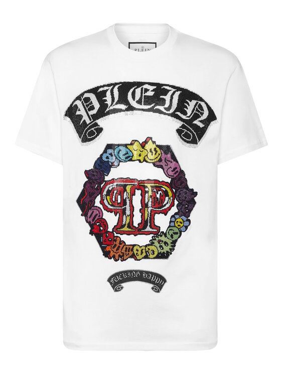 PHILIPP PLEIN PHILIPP PLEIN T-Shirt 22615 Biały Regular Fit