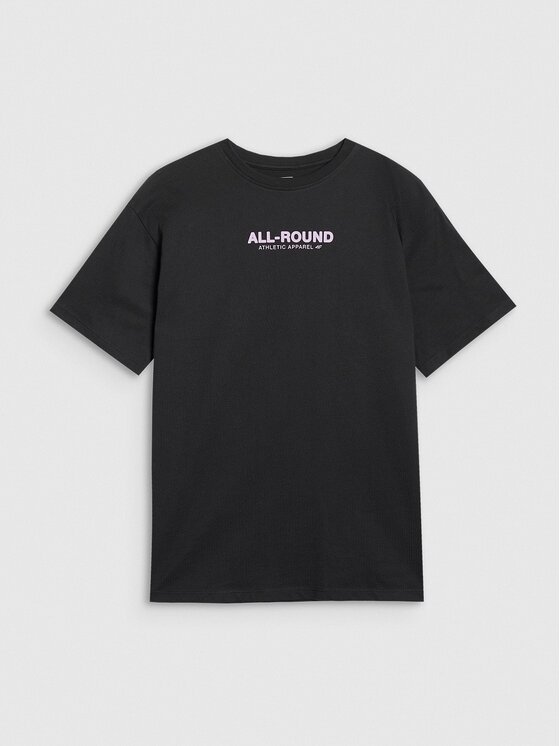 4F 4F T-Shirt 4FJWAW25TTSHF2387-20S Czarny Oversize