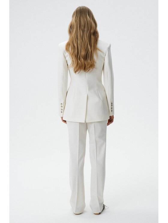 MARI PRETI MARI PRETI Pantalone da abito Serene Bianco Regular Fit
