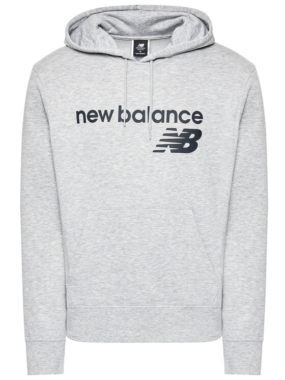 New Balance New Balance Bluza C C F Hoodie MT03910 Szary Relaxed Fit