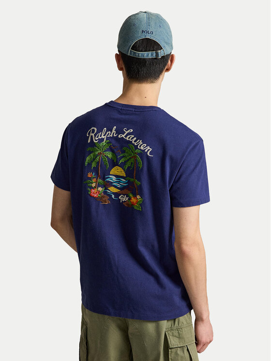 Polo Ralph Lauren Polo Ralph Lauren Marškinėliai 710B14586001 Tamsiai mėlyna Classic Fit