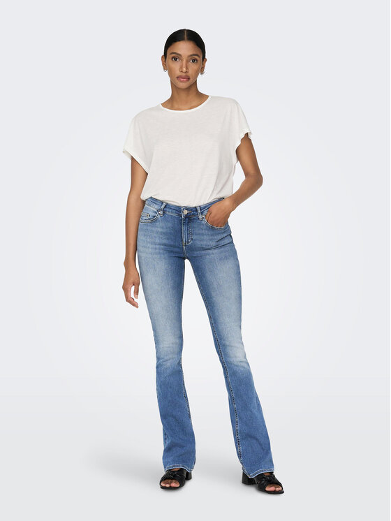 ONLY ONLY Jeans hlače Blush 15245444 Modra Flared Fit