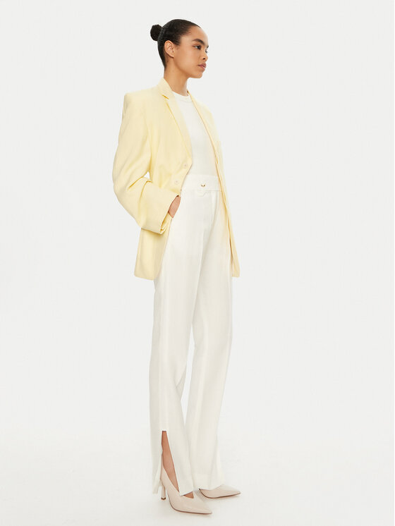 JACQUEMUS JACQUEMUS Riidest püksid 24E241PA038 Valge Regular Fit