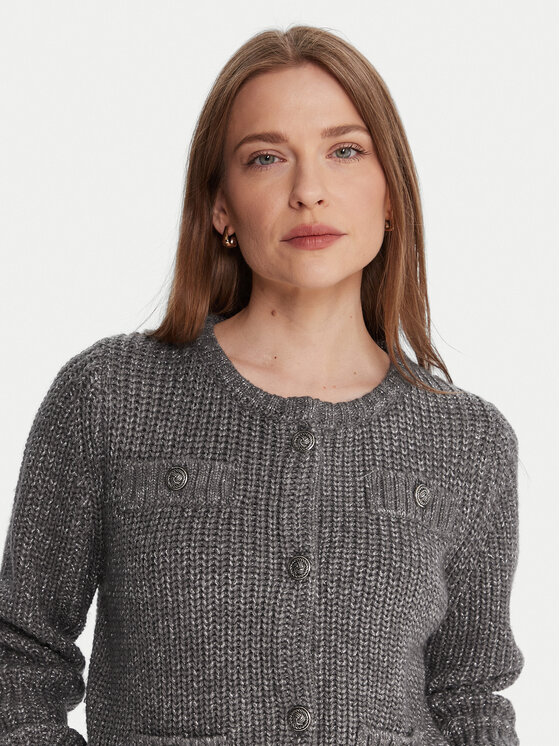 Liu Jo Liu Jo Kardigan MF5235 MA88A Šedá Regular Fit