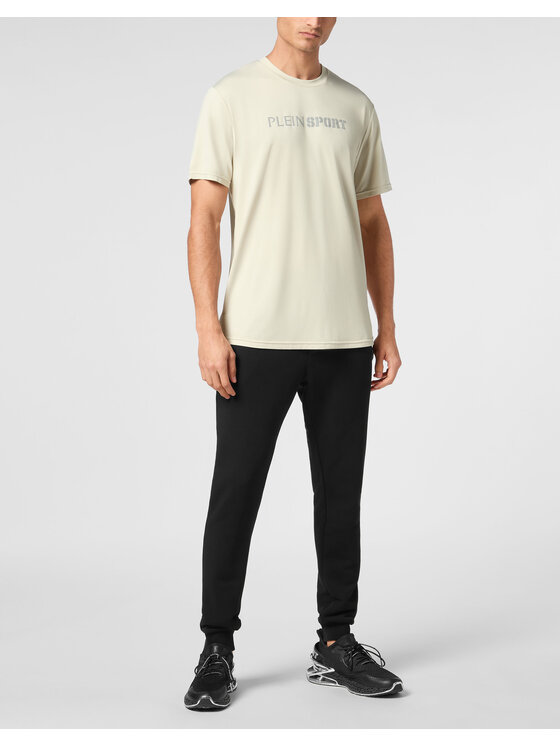 Plein Sport Plein Sport T-Shirt 22969 Beżowy Regular Fit