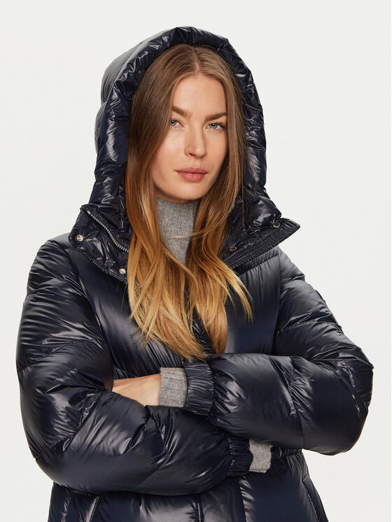 Woolrich Woolrich Daunenjacke Aliquippa Long CFWWOU0926FRUT3085 Dunkelblau Regular Fit