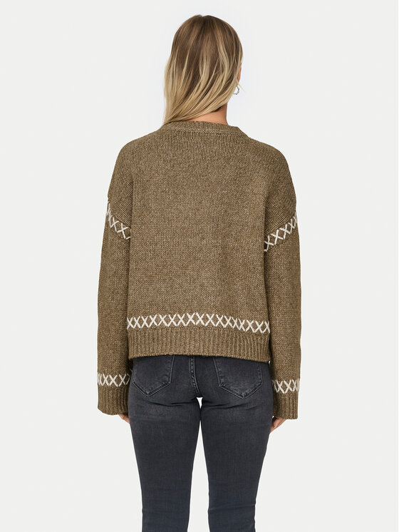 ONLY ONLY Svetr Amanda 15330089 Hnědá Regular Fit