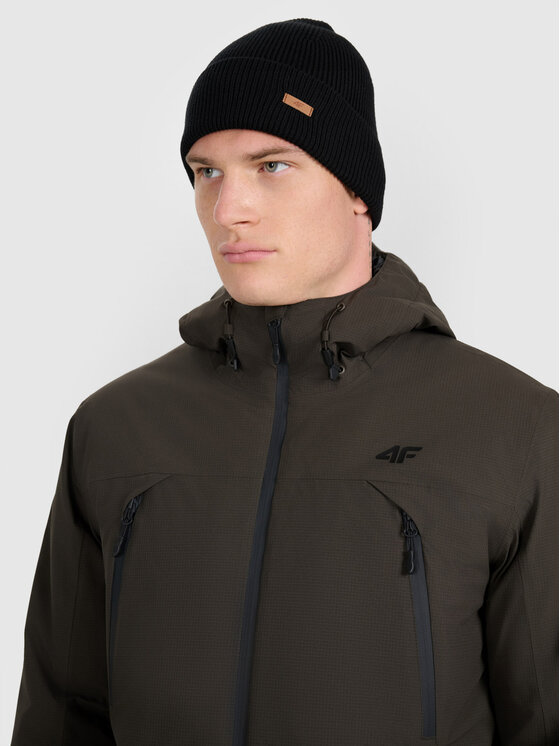 4F 4F Kurtka przejściowa URBAN COMMUTER Khaki Regular Fit