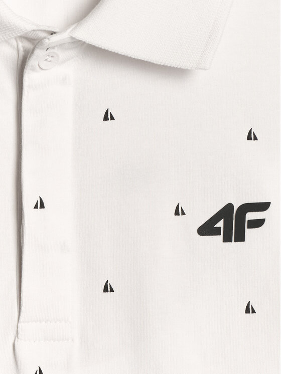 4F 4F Polo COMMERCIAL Biały Regular Fit