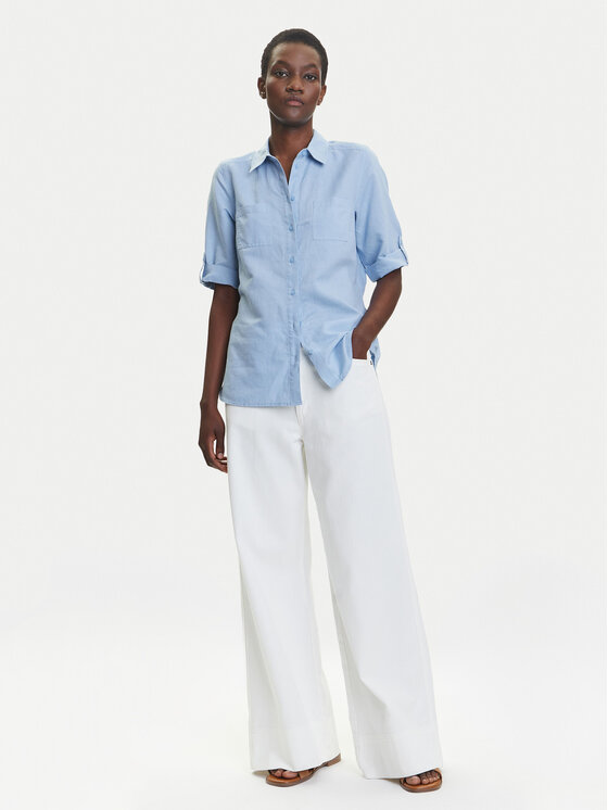Olsen Olsen Camicia 12002121 Celeste Regular Fit