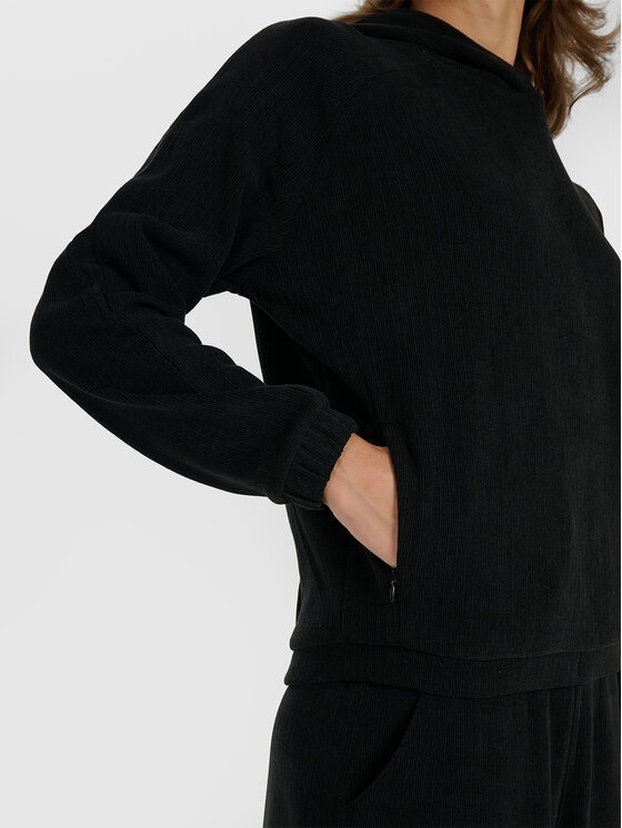 4F 4F Bluza CORDED FLOW Czarny Regular Fit