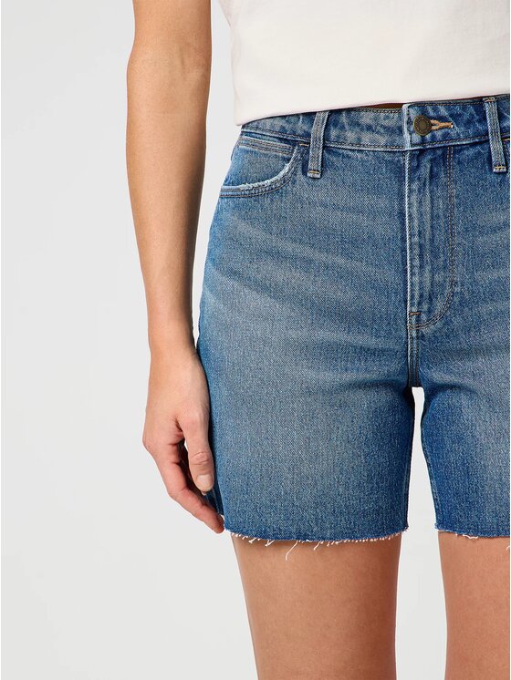 Wrangler Wrangler Szorty jeansowe COWBOY SHORT 3 INCH Niebieski Regular Fit