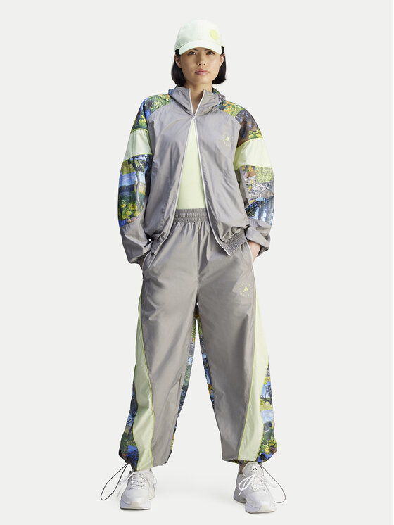 adidas by Stella McCartney adidas by Stella McCartney Majica dugih rukava Stella McCartney Earth Collage JG5793 Siva Loose Fit