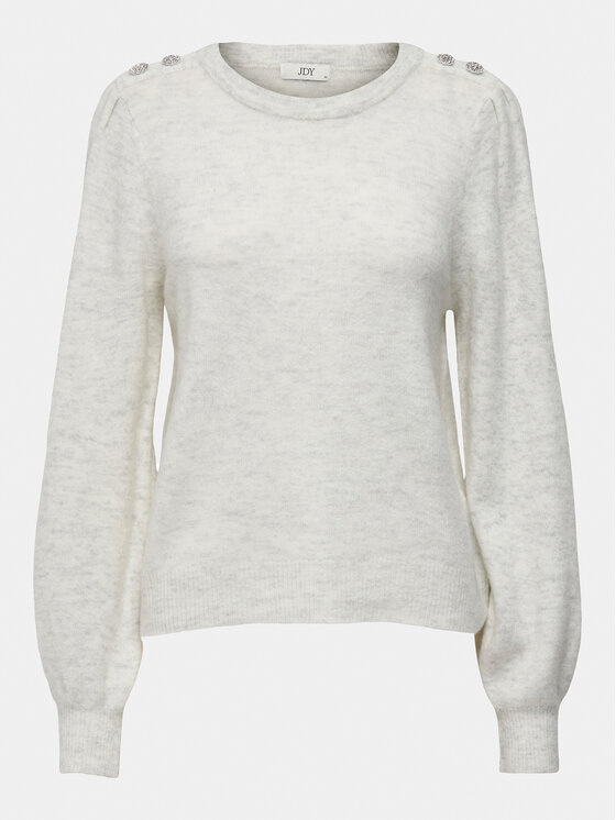JDY JDY Pulover Elanora 15328345 Écru Regular Fit