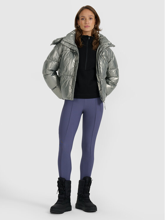 4F 4F Kurtka puchowa URBAN COMMUTER Szary jasny Oversize