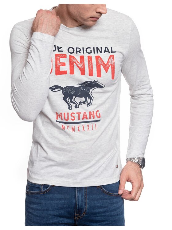 Mustang Mustang T-Shirt ADRIAN C Szary Regular Fit