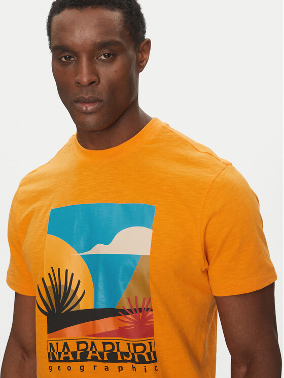 Napapijri Napapijri T-Shirt S-Arbia NP0A4IE3 Pomarańczowy Regular Fit