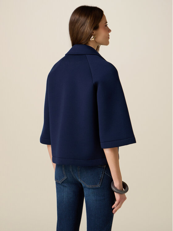Oltre Oltre Cappotto invernale 8001J000240N034 Blu Boxy Fit