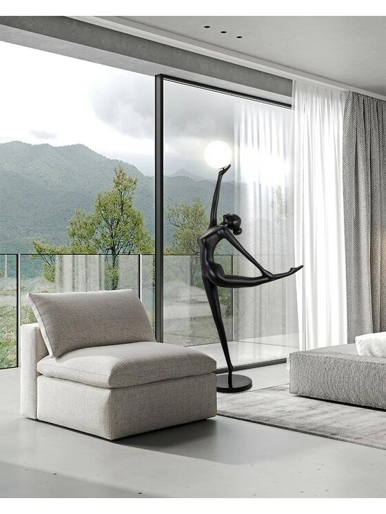MIAhome MIAhome Lampa podłogowa HUMAN BALLERINA włókno szklane Czarny
