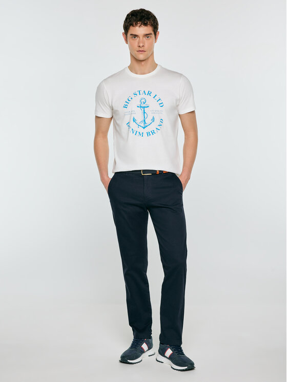 BIG STAR BIG STAR T-Shirt KARTES Biały Basic Fit