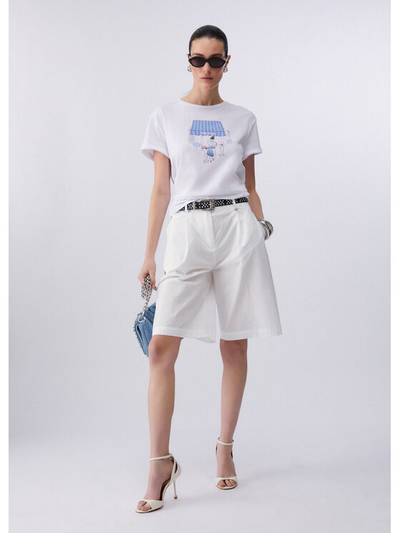 Liu Jo Liu Jo T-Shirt WA6502JS923P9411 Biały Regular Fit