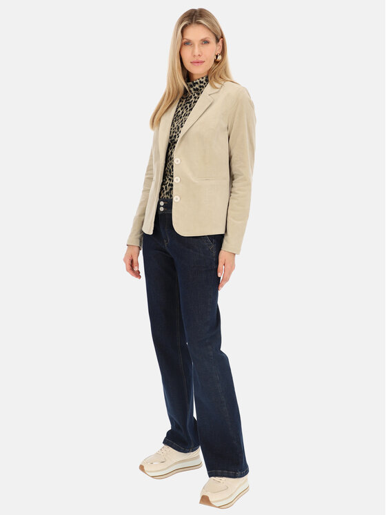 Red Button Red Button Marynarka Blazer Beżowy Regular Fit