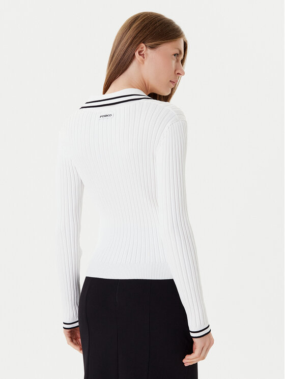 PINKO PINKO Džemperis Linosa 105418 A2PS Balts Regular Fit