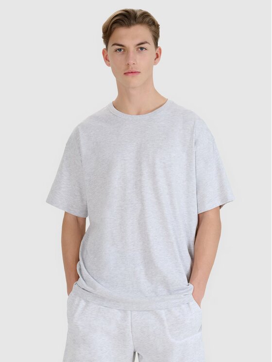 4F 4F T-shirt 4FWSS25TTSHU1972-27M Grigio Oversize