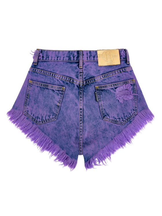 MissDenim MissDenim Szorty jeansowe High Waist Fioletowy Regular Fit