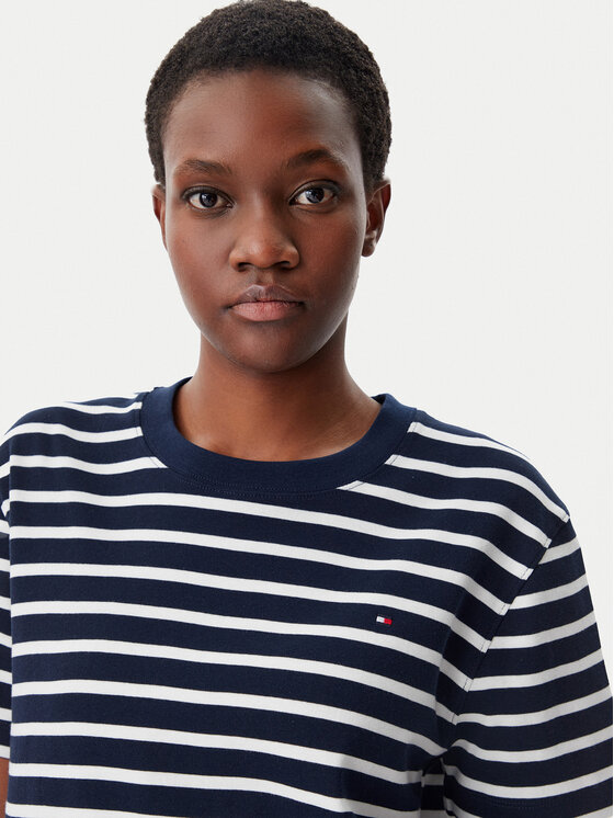 Tommy Hilfiger Tommy Hilfiger T-Shirt Modern Cody WW0WW46158 Granatowy Relaxed Fit