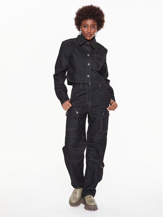 Remain Remain Farmer RM2179 Fekete Relaxed Fit