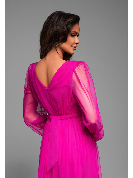 Ombre Ombre Sukienka koktajlowa LA-OM-DLR007 Różowy Regular Fit