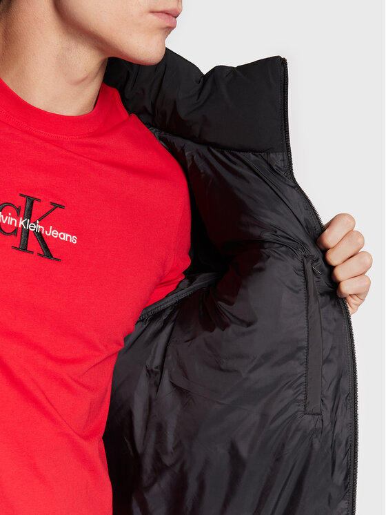 Calvin Klein Calvin Klein Kurtka zimowa Mix Media Quilt K10K110329 Czarny Regular Fit